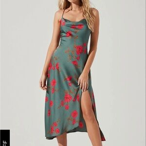 ASTR the Label Gaia Floral Midi Dress- WORN ONCE